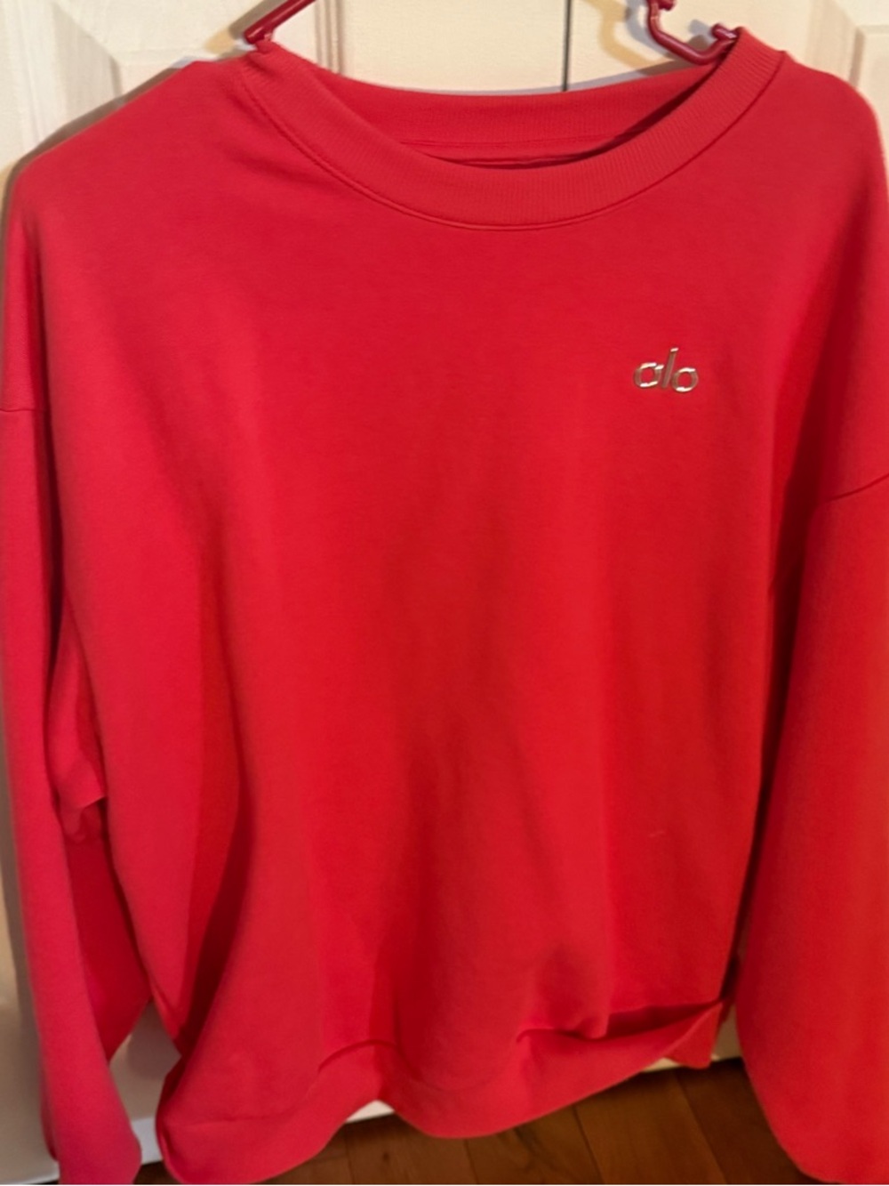 Alo Yoga Candy Red Logo Sweatshirt - Picture 2 of 8